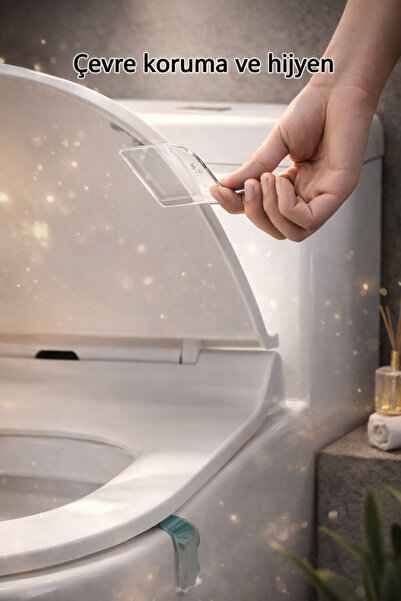 TOYFEST Hijyenik Yapışkanlı Tuvalet Kapağı Kaldırıcı Tutamak – Taşınabilir Kl...