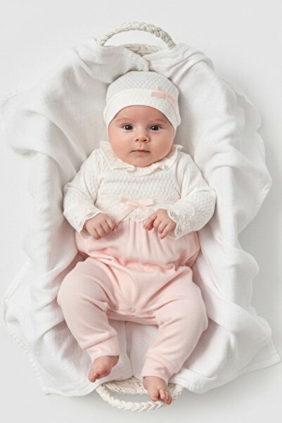 Minytrendy Kız Bebek %100 Pamuk Konsept Yenidoğan Tulum Hastane Çıkışı Boneli...