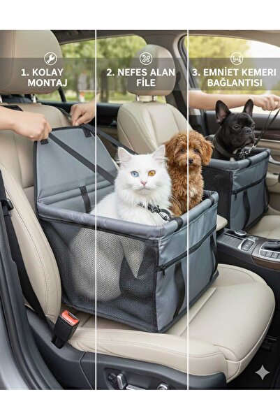 UYDEE Evcil Hayvan Taşıma Çantası Kedi Köpek Taşıma Çantası Araba Pet Taşıma Çantası Araç Puseti