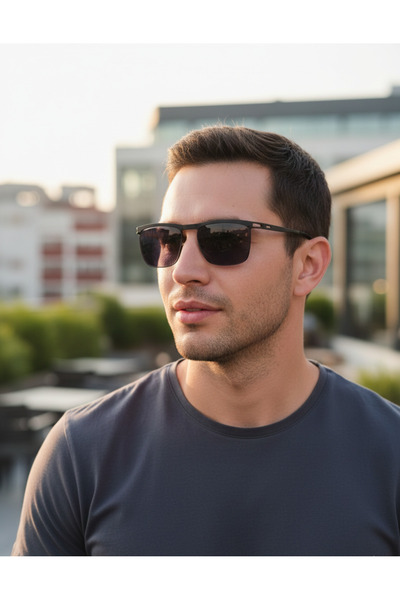 BLACK 8321 C1 57 Men's Sunglasses