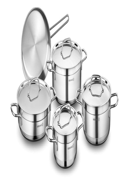 Generic Korkmaz Astra Cookware Set (2) of 9 Pieces