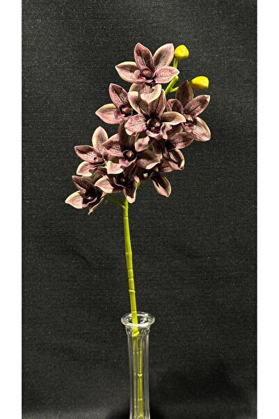 greeneyehome YAPAY SİPİDYUM ORKİDE MOR 65 CM