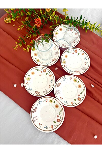 Areyma Kalıplı Bahar 6-Piece Tea Plate
