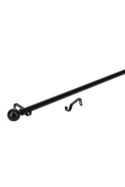 micasa Finely Crafted Classic Stylish Extendable Ball Curtain Rod Black 160-3...