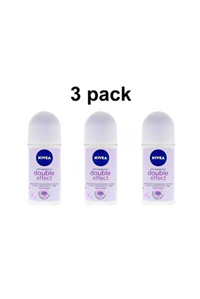 NIVEA 3 x Deodorant roll-on pentru femei EFECT PENTRU DOUĂ PERSOANE 50 ml