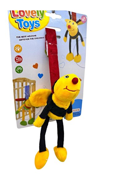 JPT Плюш дрънкалка за кошара с пчела и велкро лента