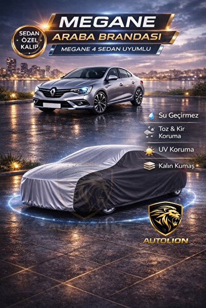 autolion Renault Megane 4 Sedan Car Cover Car Tent (Gray - Black)