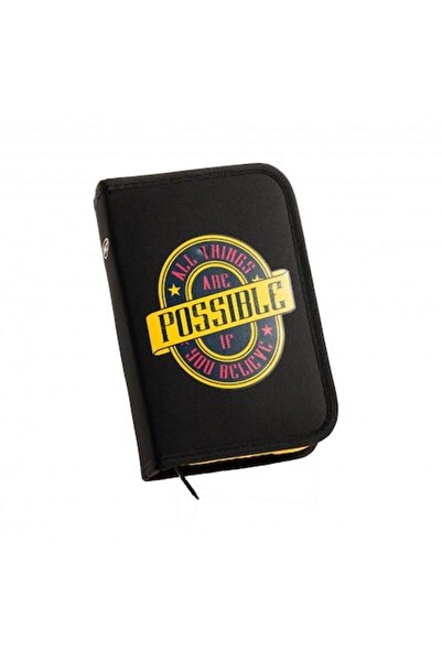 Daco Butterfly Equipped Pencil Case, Black/Yellow