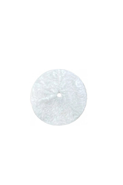 OEM Christmas tree mat, diameter 110 cm, eco-friendly fur, white