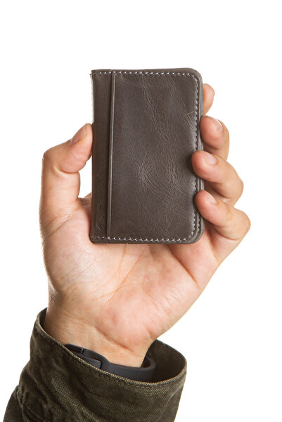 Niki Leather Melborn Genuine Leather Mini Card Holder