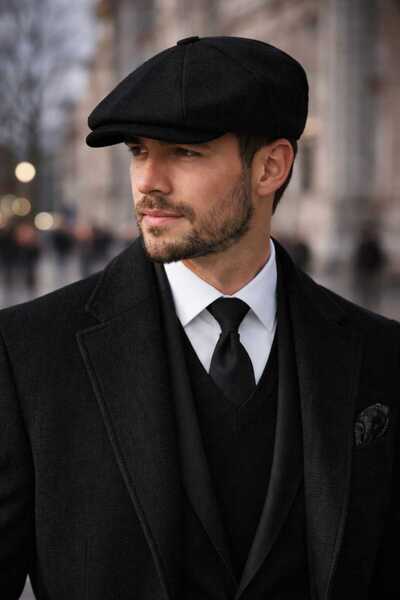 Göksu Şapka Șapcă de iarnă pentru bărbați, stil britanic, Peaky Blinders News...
