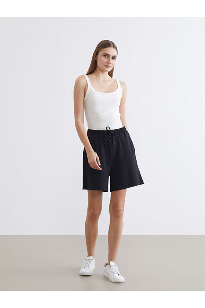 LC Waikiki ΝΕΑ ΣΕΖΟΝΑ ΑΠΟ ΤΗΝ GÜLİS GİYİM: Μαύρο γυναικείο σορτς με ελαστική ...