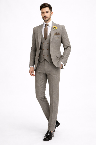 AtlasGiyim Erkek İtalyan Kesim Yelekli Takım Elbise (2026)