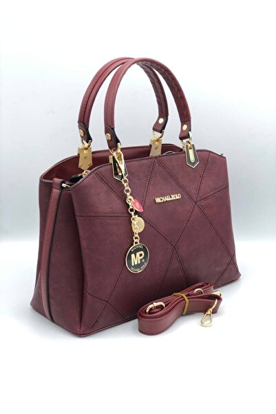 ÇANTAM GELSİN Ženska bordo torba sa 5 odjeljaka za ruke i preko ramena