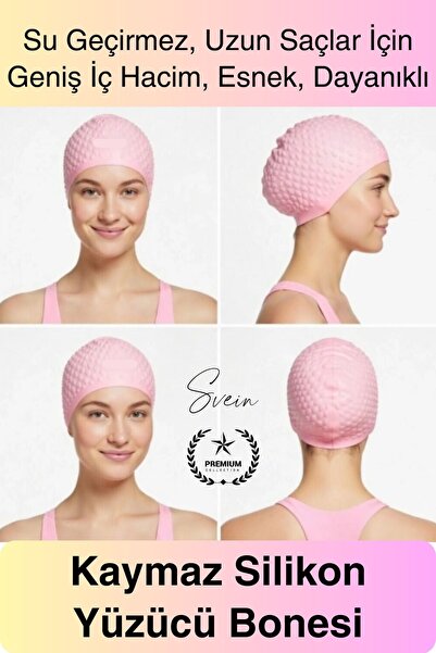 Svein #Плавальна шапочка водонепроникна нековзна силіконова шапочка для плава...