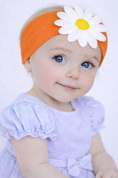 ÖZKARDEŞLER BABY Baby Bandana Daisy Orange