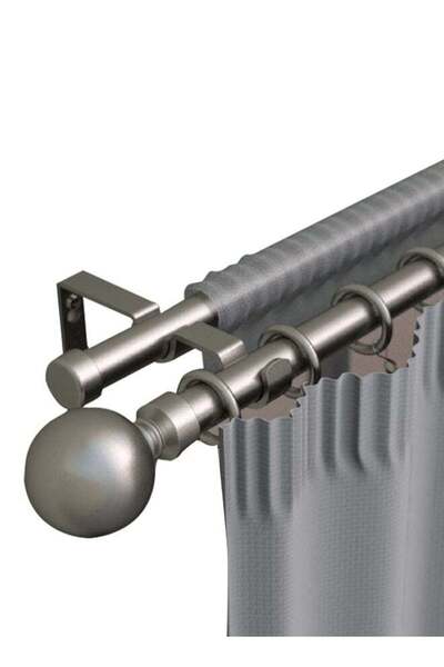 micasa Finely Crafted Classic Stylish Extendable Ball Curtain Rod Brass 160-3...