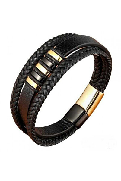 Akzent Gold Leather bracelet