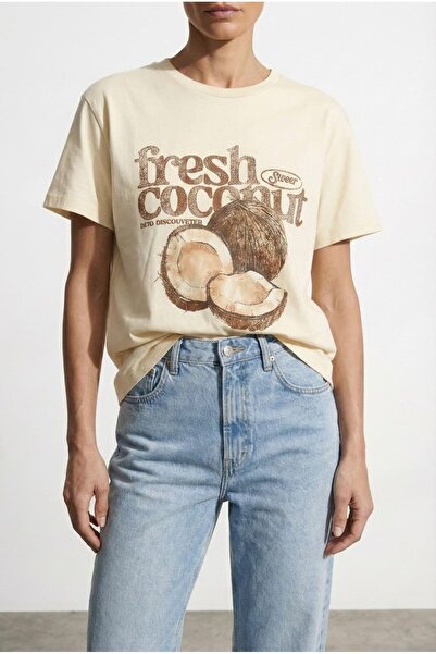 MODA DETALIAT IMPRIMAT tricou GALBEN