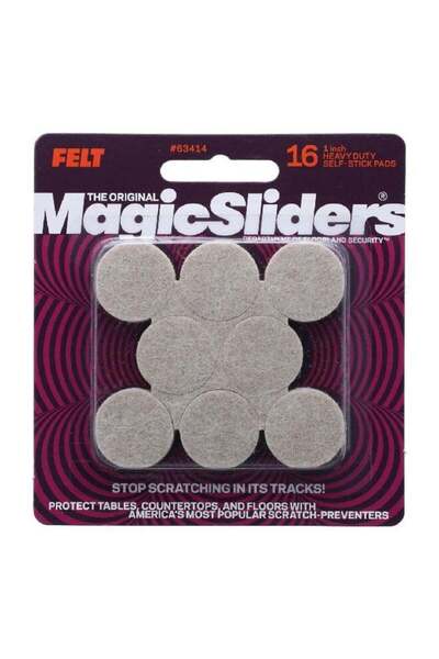 Generic 16-Piece Self-Stick Heavy Duty Round Felt Pads Oatmeal 1 Inch