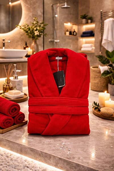 Özdilek Crimson Luxury Bathrobe Red Size L