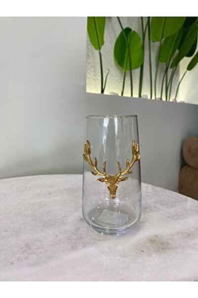 MİMSEGÜN DEKOR Gold Deer Figure Soft Drink Cup Single