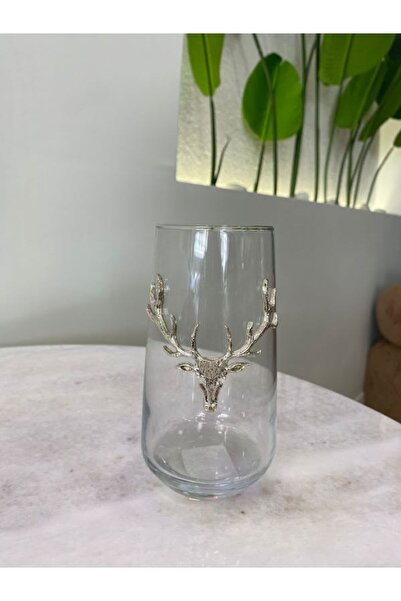 MİMSEGÜN DEKOR Silver Deer Figured Soft Drink Cup Single