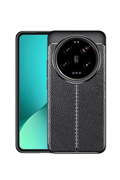 corcishop Mi 14 Ultra Camera Protected Leather Look Stitched Pattern Protecti...