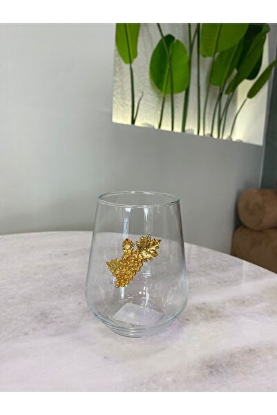 MİMSEGÜN DEKOR Gold Grape Figure Water Cup Single