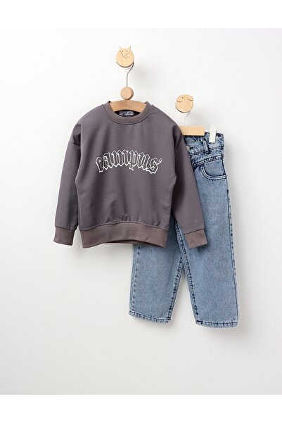 MiniKids Campus 2-piece set grey 128 (7-8 years)