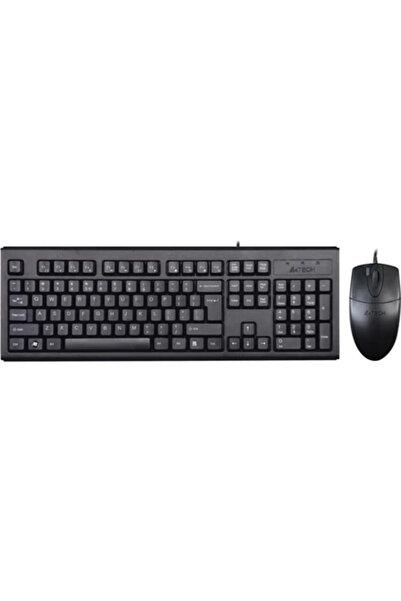 A4 Tech Km-72620D Q USB Fn-Multimedia Keyboard+2X Optical Mouse Set Black