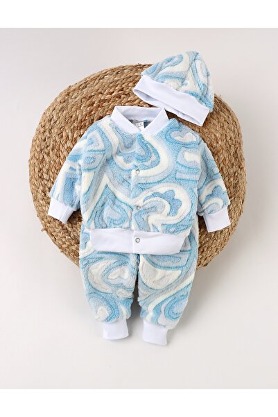 MiniKids Set 3 piese, Super Cocolino, imp. bleu 56 (0-1 luni)