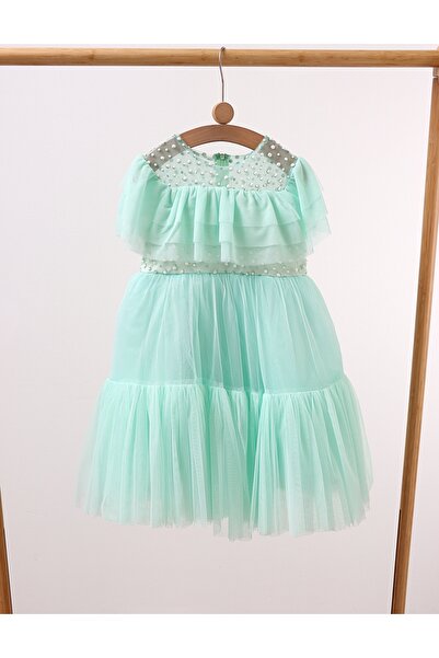 MiniKids Rochita cu tulle Daria, model verde 128 (7-8 ani)