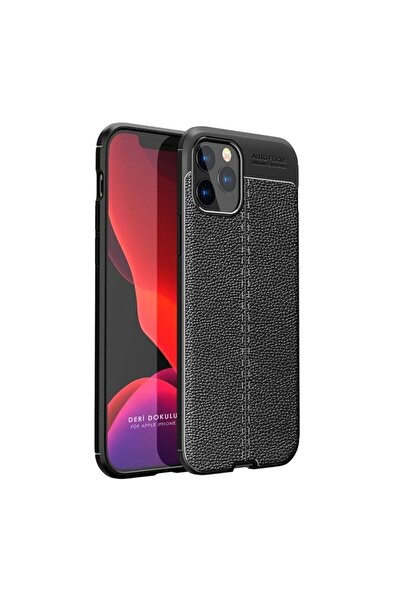 corcishop iPhone 12 Pro Compatible Camera Protected Leather Look Stitched Pat...