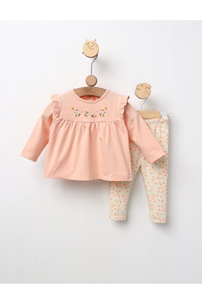 MiniKids Set Irina floricele model corai 80 (9-12 luni)