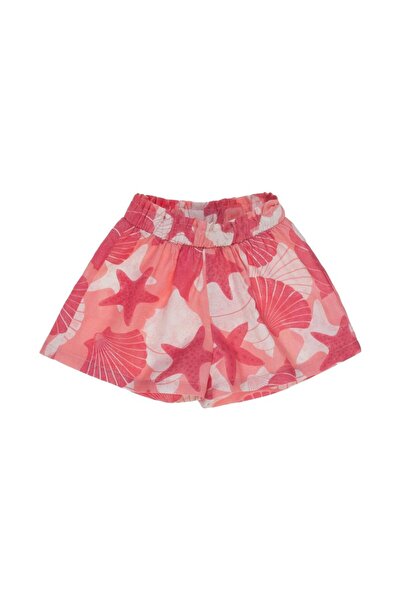 PETIT-ATELlER PETIT ATELIER Seashell Star Print Shorts Kids Coral Elastic Wai...
