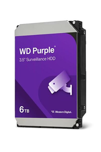 WESTERN DIGITAL Wd64Purz Purple 3.5" 6Tb 256Mb Sata 24/7 Harddisk