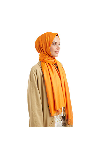ipekevi Turuncu Qoza İpek Şal 6848