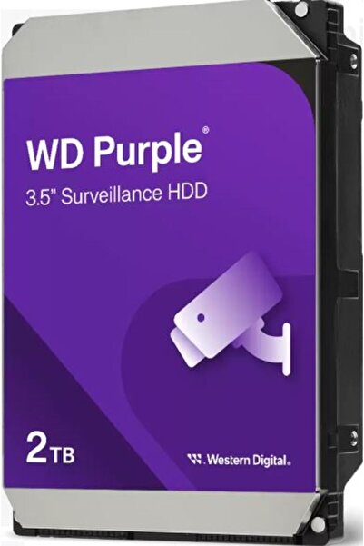 WESTERN DIGITAL WD23PURZ PURPLE 3.5" 2TB 5400rpm SATA (3 Yıl Garanti) 7/24 Ha...