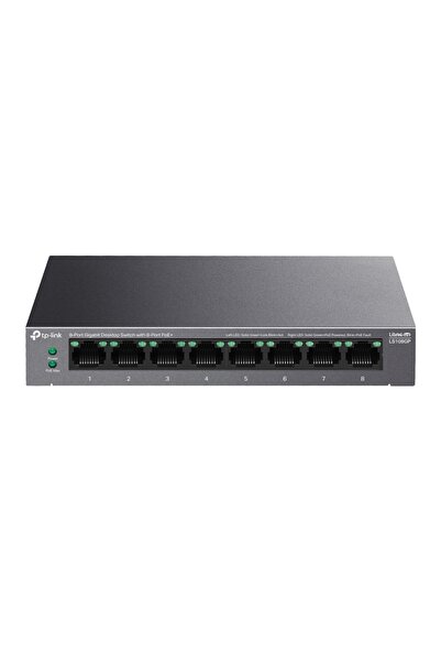 TP-LINK LS108GP 8-Port Gigabit Desktop Switch with 8-Port PoE+ (62W)