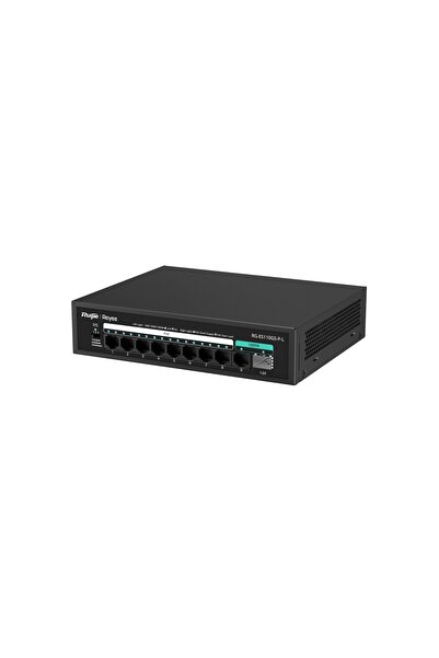 RUIJIE Reyee Rg-Es110Gs-Pl 8-Port Gigabit+1Xrj45/1Xsfp Uplink (120W) Poe Switch