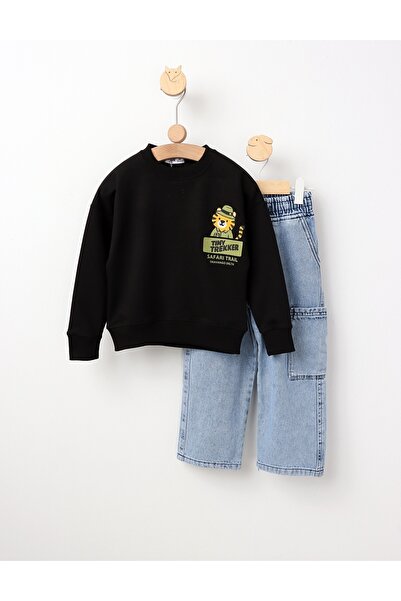 MiniKids 2-piece set Tiny trekker black 140 (9-10 years)