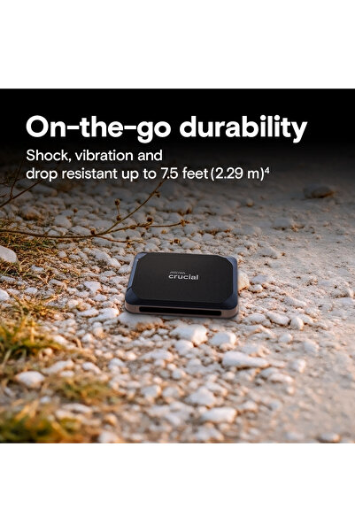 Crucial Ct2000X9Ssd9 X9 2Tb (1050/Mb/S) USB 3.2 Gen 2 (Without Box) Black Por...