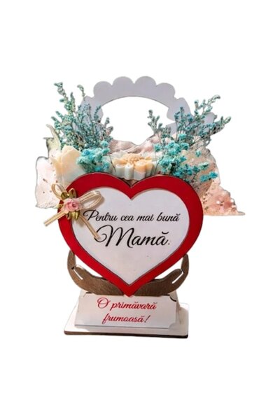 victiny Διακοσμητικό καλάθι VICTINY® με λουλούδια Martisor