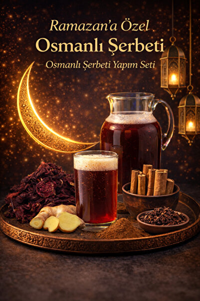 Aktarzane Ramazan’a Özel Osmanlı Şerbeti Yapım Seti Hibiskus100gr, Tarçın100g...