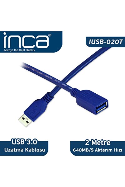 Inca كابل تمديد USB 3.0 طراز IUSB-020T بطول 2 متر