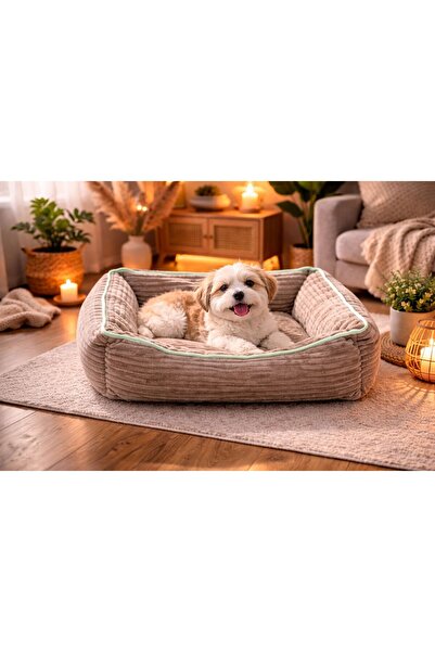 duoguo Dog/Cat Bed Small-Medium Size 56x56x17 cm, Premium Soft Bed with Raise...