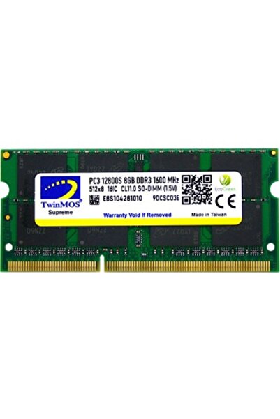 TwinMOS Mdd38Gb1600N 8Gb Ddr3 1600Mhz Notebook Memory