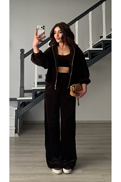 Oslove Bitter coffee velvet 3-piece set