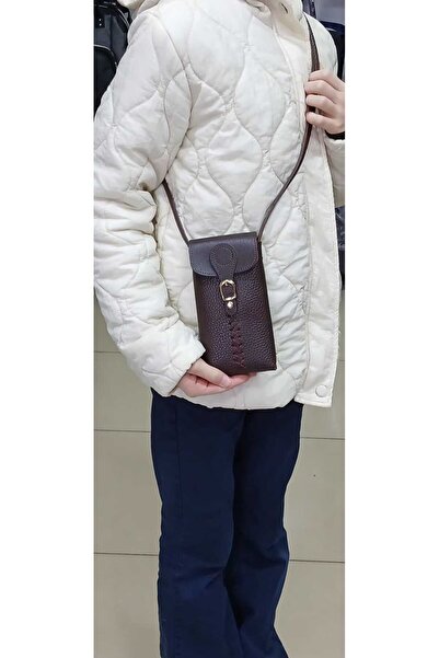 DADU Geantă pentru telefon cu cusături Saraç, Geantă casual, Geantă mică (Lăț...